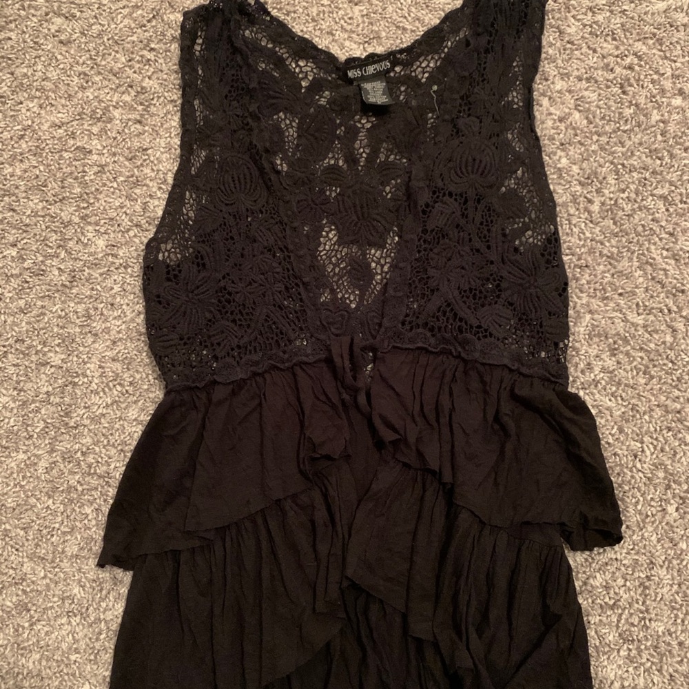 Black Vest Top